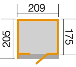 Weka Designhaus 262, ca. B214/H218/T215 cm