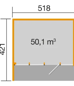 Weka Designhaus Cubilis 4.0, ca. B518/H245/T421 cm