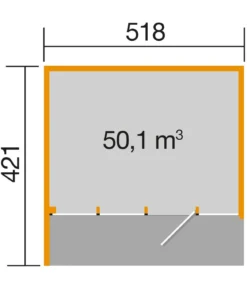 Weka Designhaus Cubilis 4.0, ca. B518/H245/T421 cm