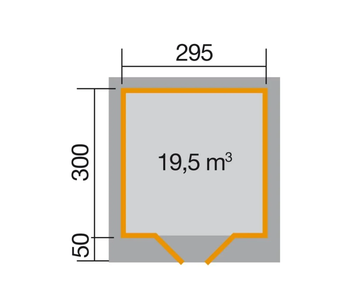 Weka Designhaus 126 Gr.3, ca. B356/H225/T377 cm