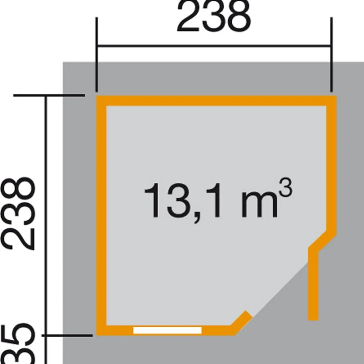 Weka Designhaus 213+ Gr. 1, ca. B278/H259/T278 cm