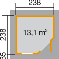 Weka Designhaus 213+ Gr. 1, ca. B278/H259/T278 cm