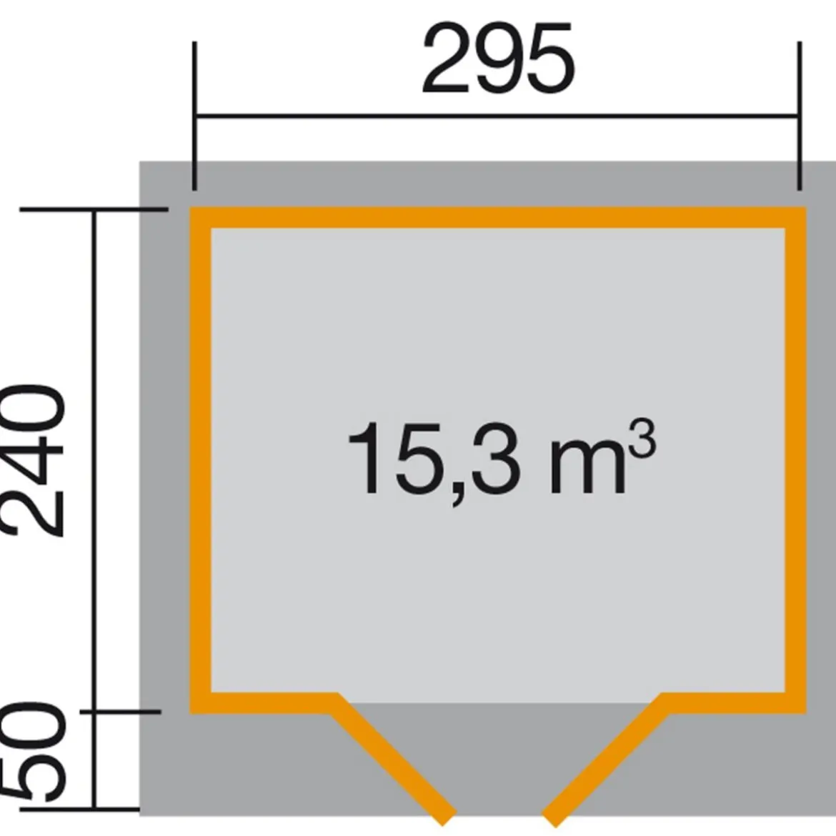 Weka Designhaus 126+ Gr. 2, ca. B361/H247/T316 cm