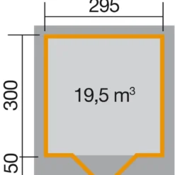 Weka Designhaus 126+ Gr. 3, ca. B356/H247/T377 cm