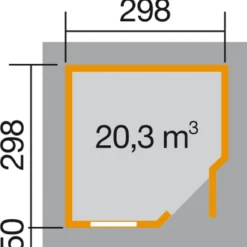 Weka Designhaus 213+ Gr. 2, ca. B338/H259/T338 cm