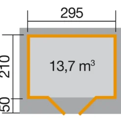 Weka Designhaus 126+ Gr. 1, ca. B361/H247/T286 cm