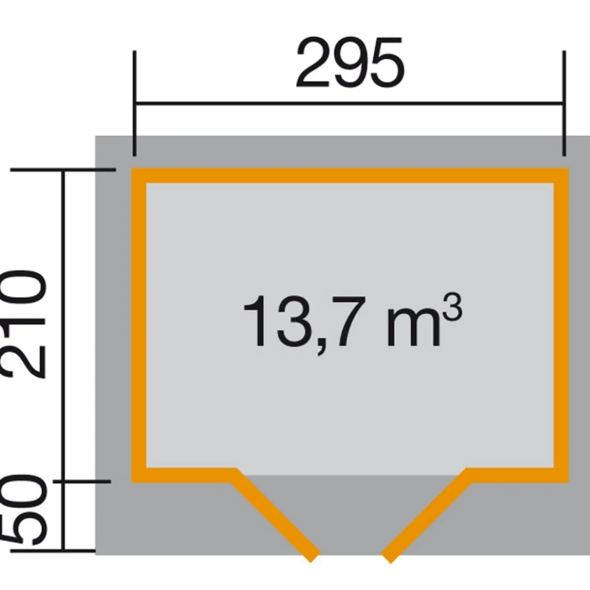 Weka Designhaus 126+ Gr. 1, ca. B361/H247/T286 cm