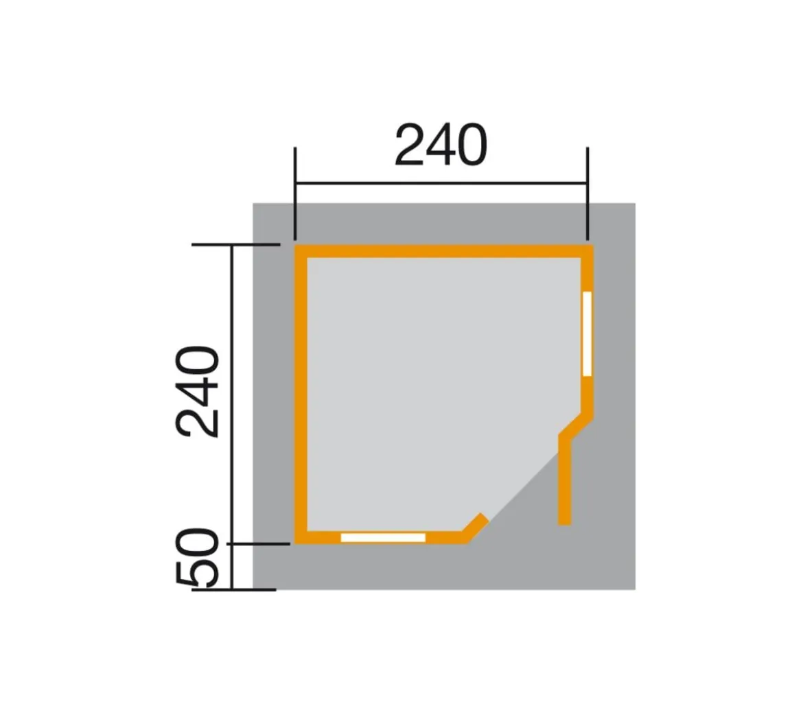 Weka Designhaus 213 Gr.1, ca. B278/H237/T278 cm