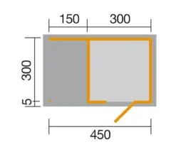 Weka Designhaus wekaLine 413 A Gr.2, ca. B460/H244/T310 cm