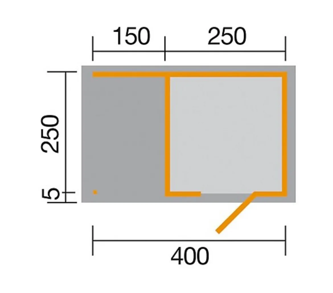 Weka Designhaus wekaLine 413 A Gr.1, ca. B410/H244/T260 cm