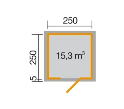 Weka Designhaus wekaLine 413 Gr.1, ca. B260/H244/T260 cm