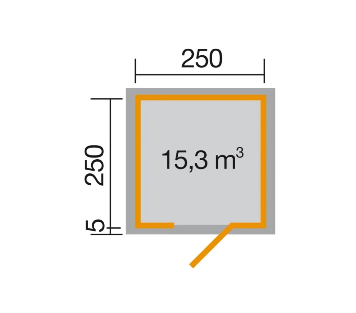 Weka Designhaus wekaLine 413 Gr.1, ca. B260/H244/T260 cm