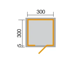 Weka Designhaus wekaLine 413 Gr.2, ca. B310/H244/T310 cm