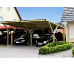 Weka Doppelcarport mit Kunststoffdach, ca. B592/H250/T606 cm