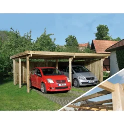 Weka Doppelcarport 618, ohne Dacheindeckung