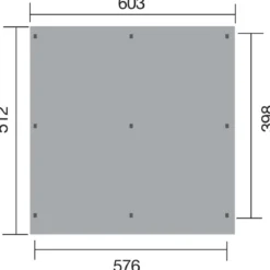 Weka Doppelcarport 618, ohne Dacheindeckung