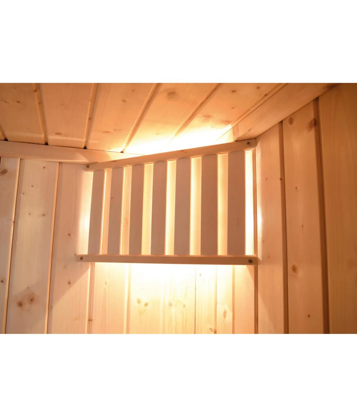 Weka Ecksauna Laukkala mit Glastür, ca. B144/H200/T144 cm