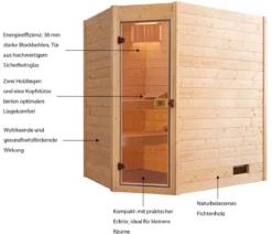 Weka Ecksauna Valida mit Glastür