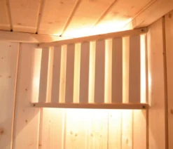 Weka Ecksauna Valida mit Glastür und Fenster inkl. Ofen, ca. B189/H203,5/T139 cm