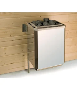 Weka Ecksauna Varberg mit Glastür inkl. Ofen, ca. B194/H199/T194 cm