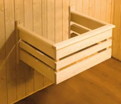 Weka Ecksauna Varberg mit Glastür inkl. Ofen, ca. B194/H199/T194 cm