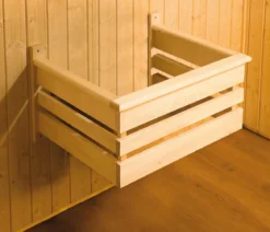 Weka Ecksauna Varberg mit Holztür, ca. B194/H199/T194 cm