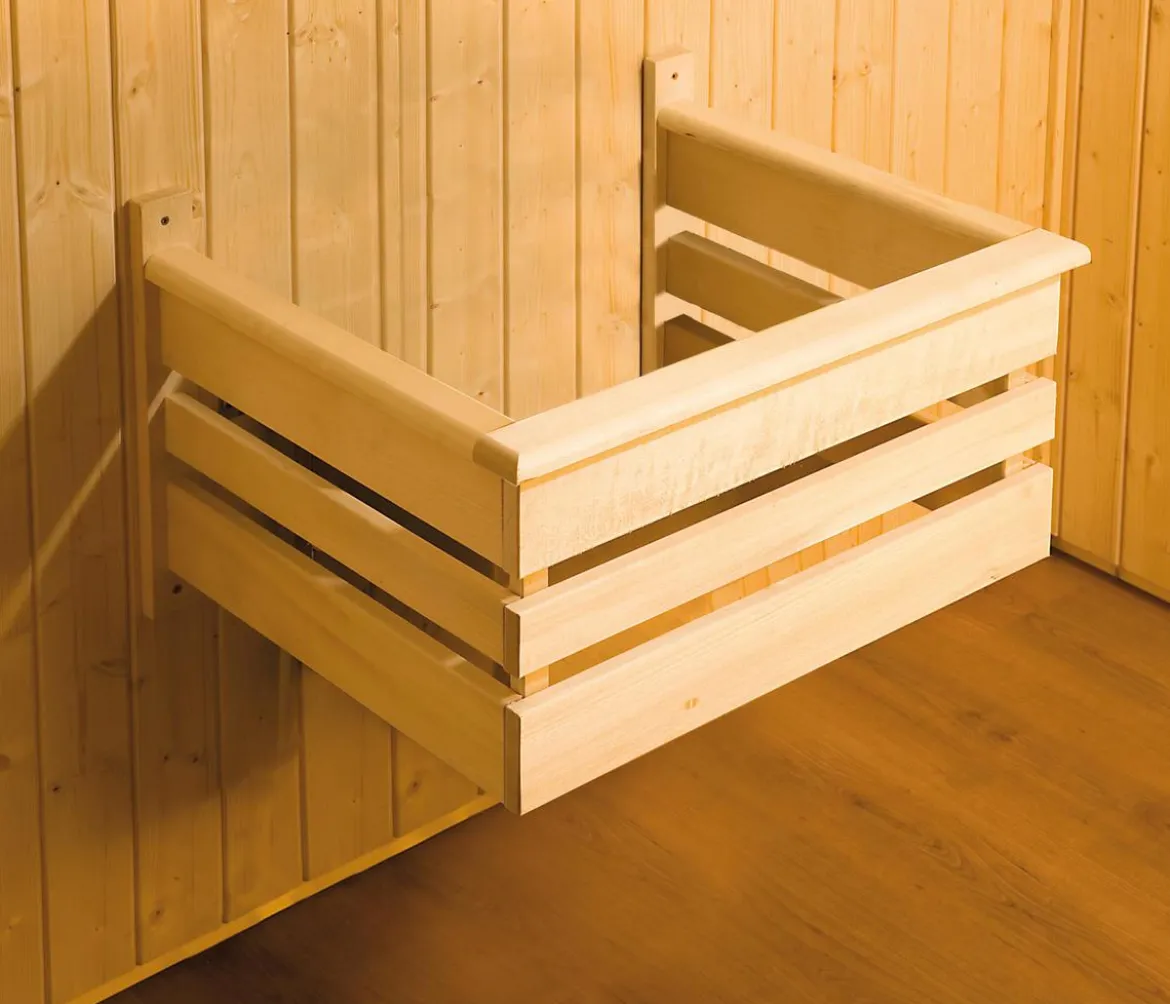 Weka Ecksauna Varberg mit Holztür, ca. B194/H199/T194 cm