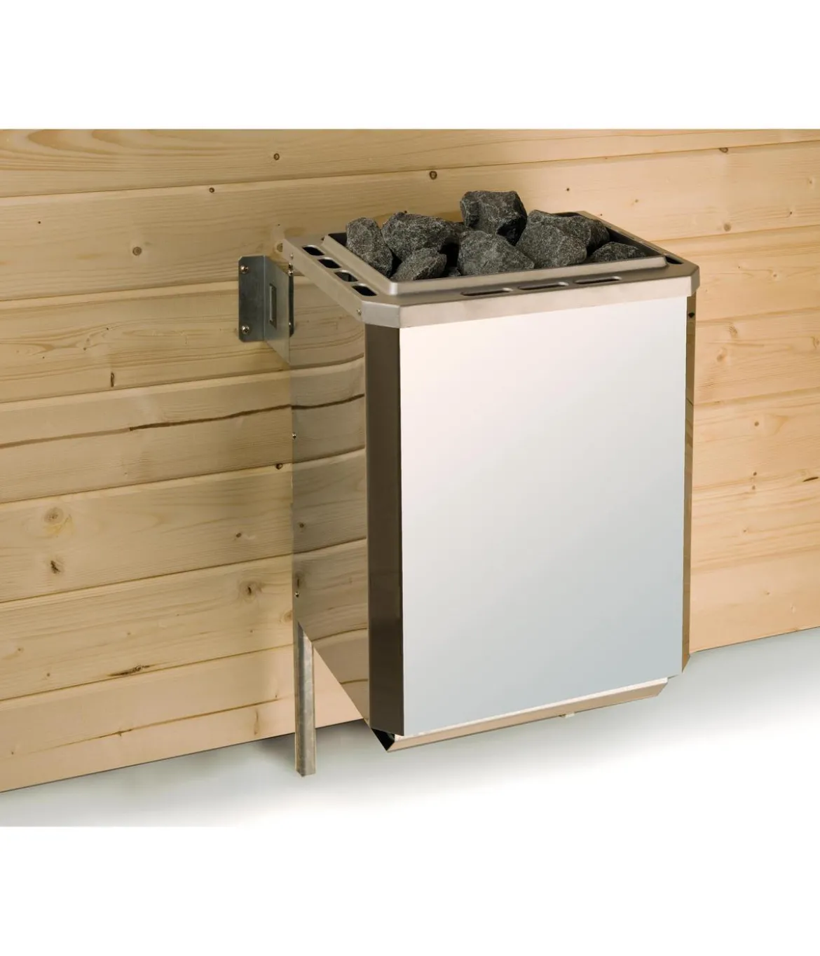 Weka Ecksauna Varberg mit Holztür inkl. Ofen, ca. B194/H199/T194 cm