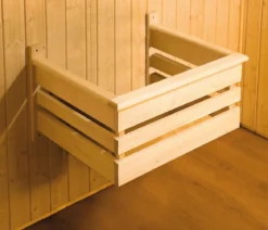 Weka Ecksauna Varberg mit Holztür inkl. Ofen, ca. B194/H199/T194 cm
