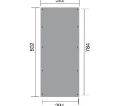 Weka Einzelcarport 617 Gr. 3, ca. B322/H233/T802 cm