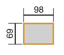 Weka Element-Hochbeet 669, ca. B100/H69/T71 cm