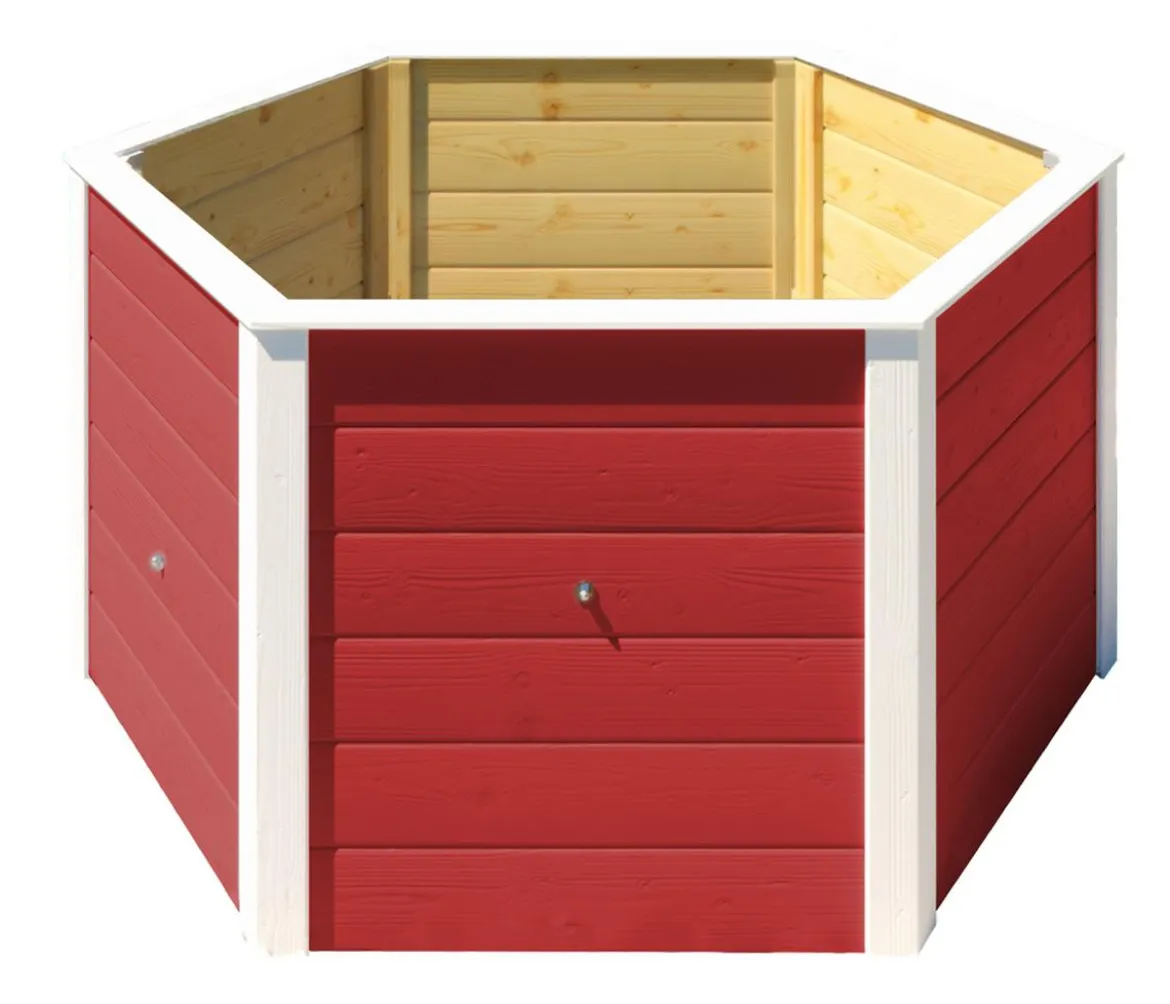 Weka Elementhochbeet 6-Ecke 669, ca. B143/H68,5/T143 cm