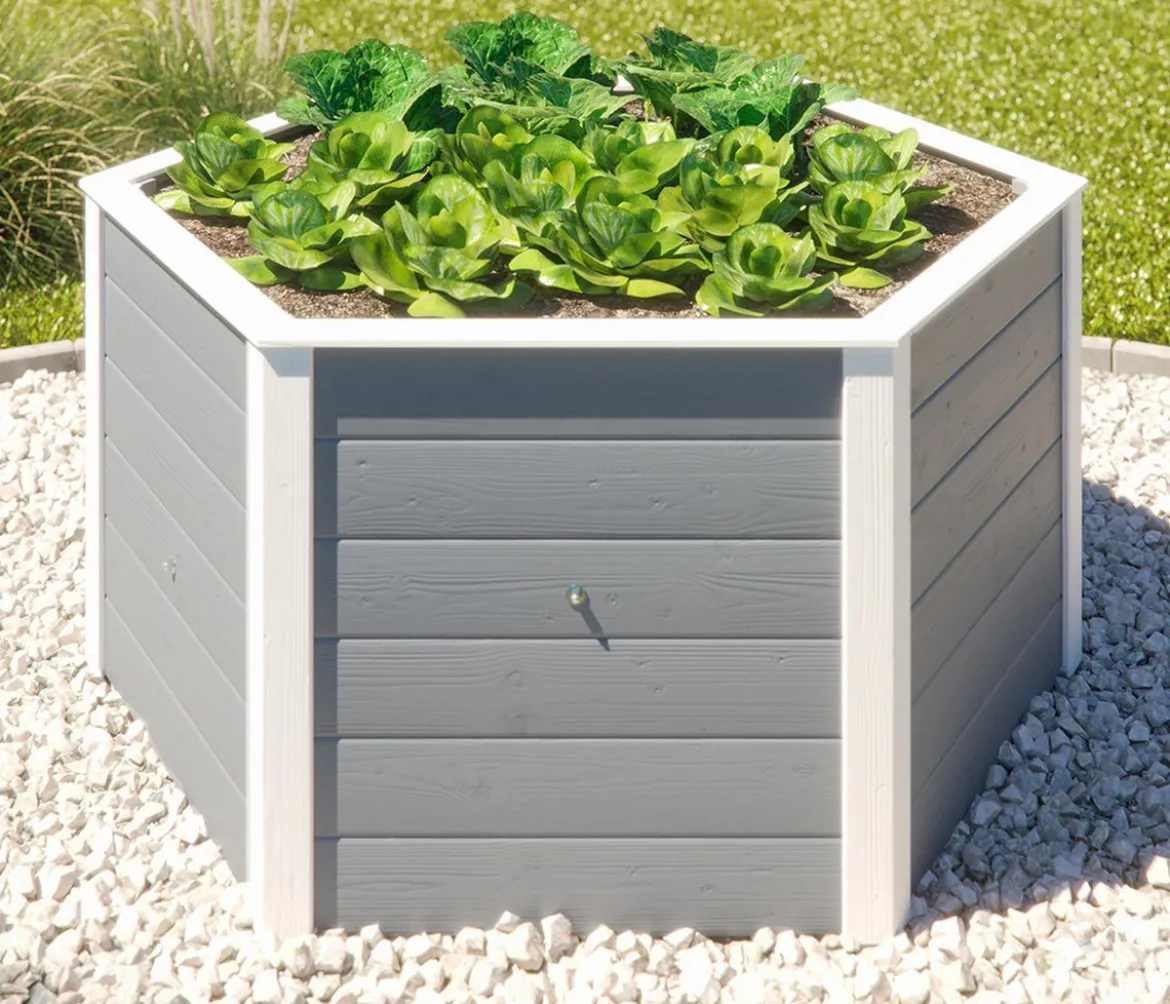 Weka Elementhochbeet 6-Ecke 669, ca. B143/H68,5/T143 cm