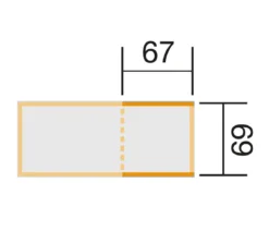 Weka Erweiterung für Element-Hochbeet 669, ca. B69/H69/T71 cm