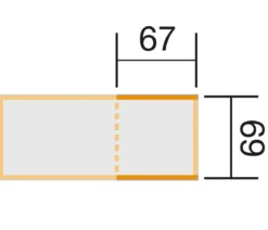 Weka Erweiterung für Element-Hochbeet 669, ca. B69/H69/T71 cm