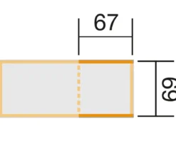 Weka Erweiterung für Element-Hochbeet 669, ca. B69/H69/T71 cm