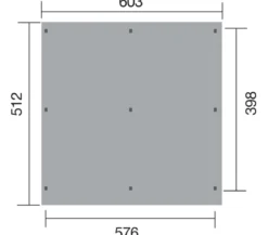 Weka Flachdach-Doppelcarport 618