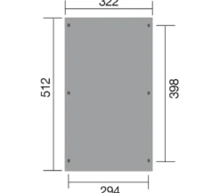 Weka Flachdach-Einzelcarport 617