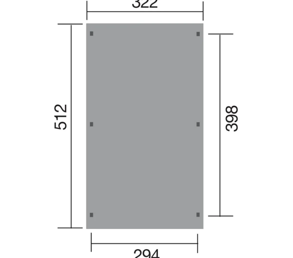 Weka Flachdach-Einzelcarport 617