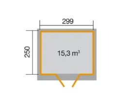 Weka Gartenhaus 325 A Gr. 2, ca. B301/H236/T301 cm