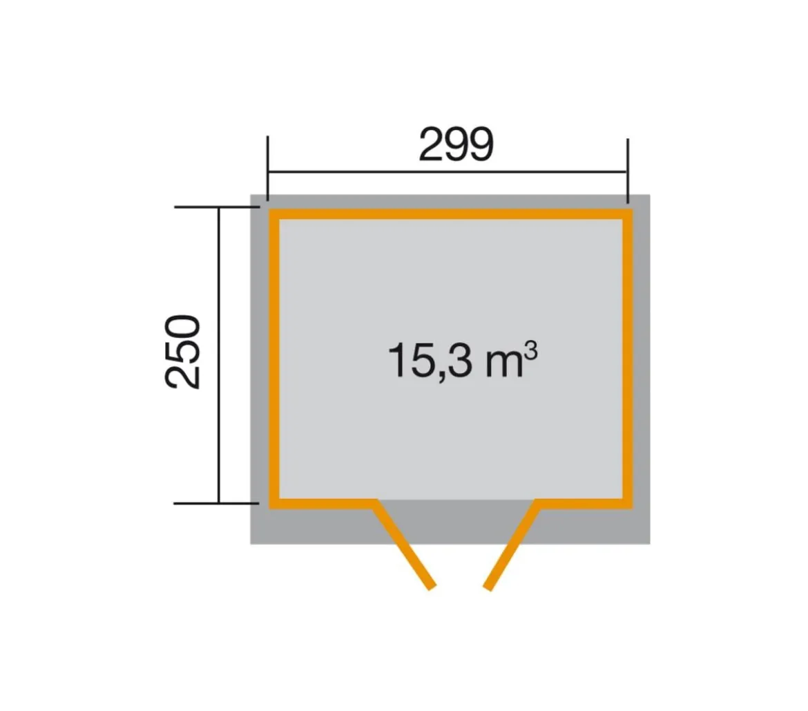 Weka Gartenhaus 325 A Gr. 2, ca. B301/H236/T301 cm
