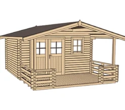 Weka Gartenhaus 111 B mit Vordach + Terrasse