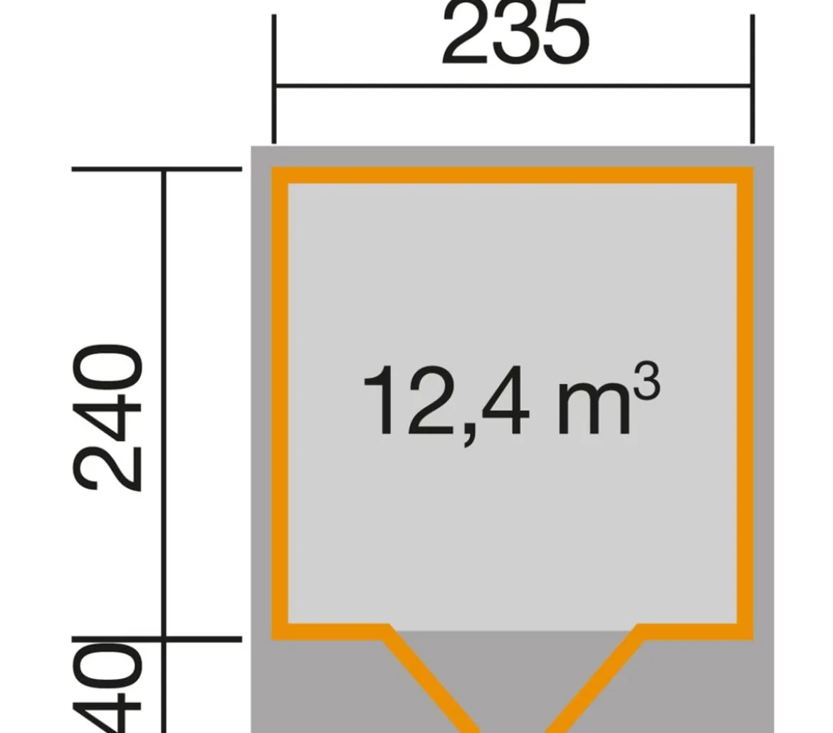 Weka Gartenhaus 179, ca. B280/H224/T314 cm