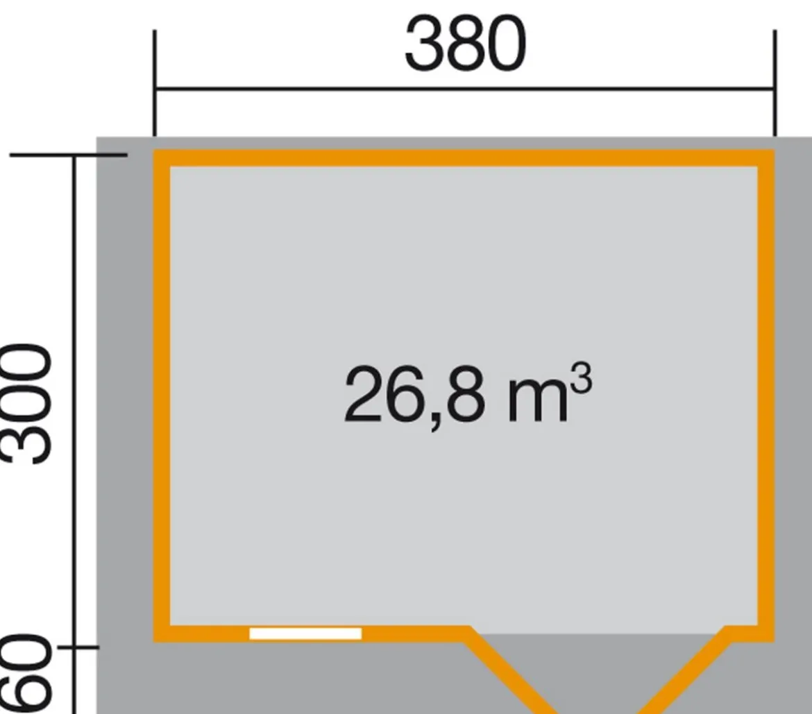 Weka Gartenhaus 111, ca. B460/H266/T374 cm