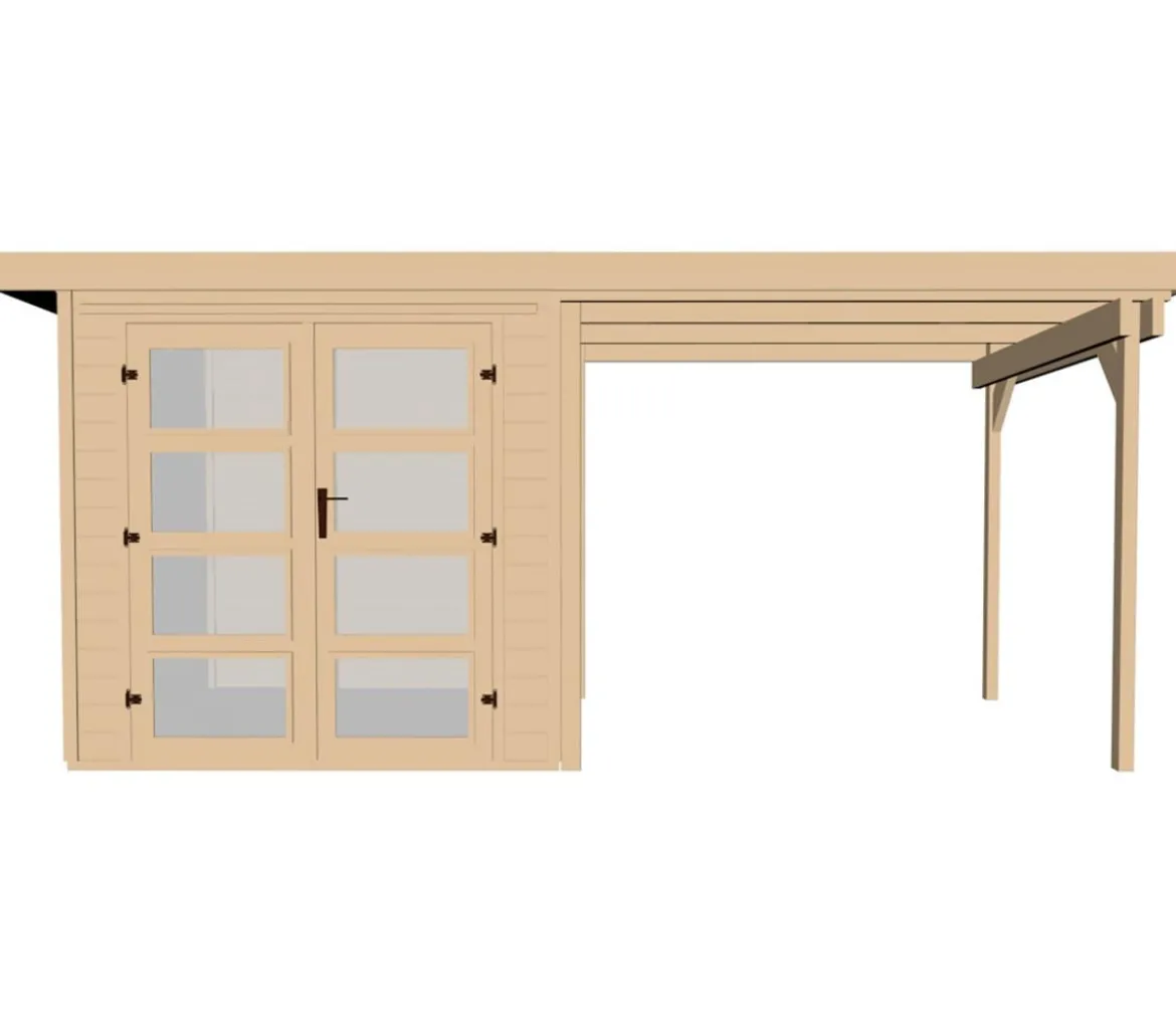 Weka Gartenhaus 321 + 230 cm Anbau