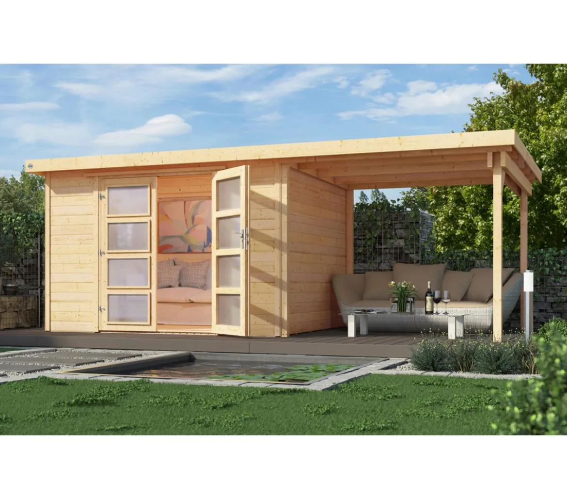 Weka Gartenhaus 321 + 230 cm Anbau