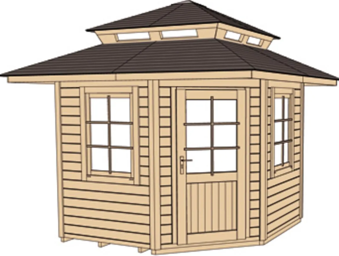 Weka Gartenhaus 149 5-Eck, ca. B318/H301/T318 cm