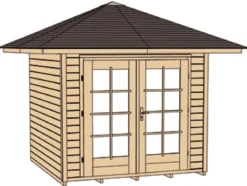 Weka Gartenhaus 177 4-Eck Gr. 1, ca. B318/H280/T318 cm