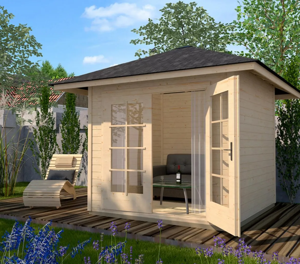 Weka Gartenhaus 177 4-Eck Gr. 1, ca. B318/H280/T318 cm