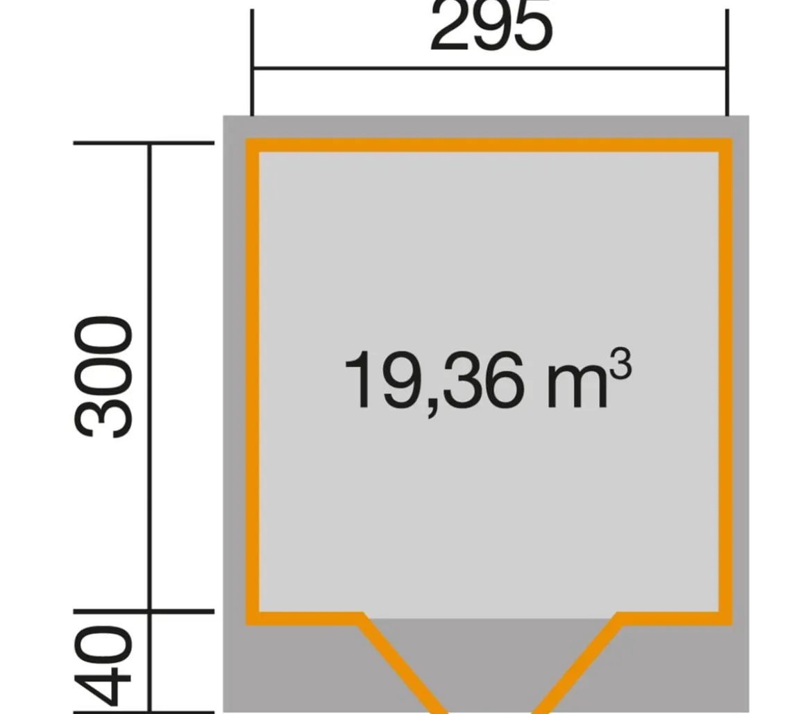 Weka Gartenhaus 179 Gr. 4, ca. B356/H224/T375 cm